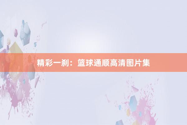 精彩一刹：篮球通顺高清图片集